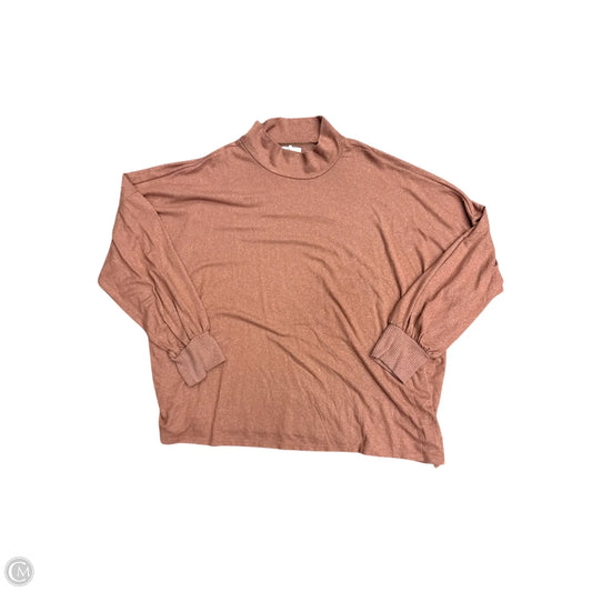 Top Long Sleeve By Maurices In Brown, Size: 4x