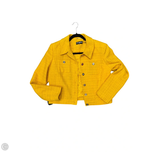 Jacket Designer By Karl Lagerfeld In Yellow, Size: L