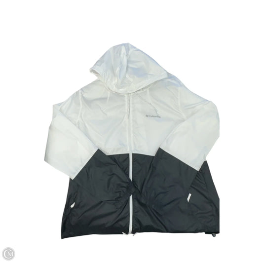 Jacket Windbreaker By Columbia In Black & White, Size: Xl