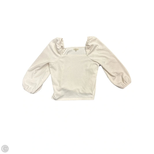 Top Long Sleeve By Madewell In Cream, Size: Xl