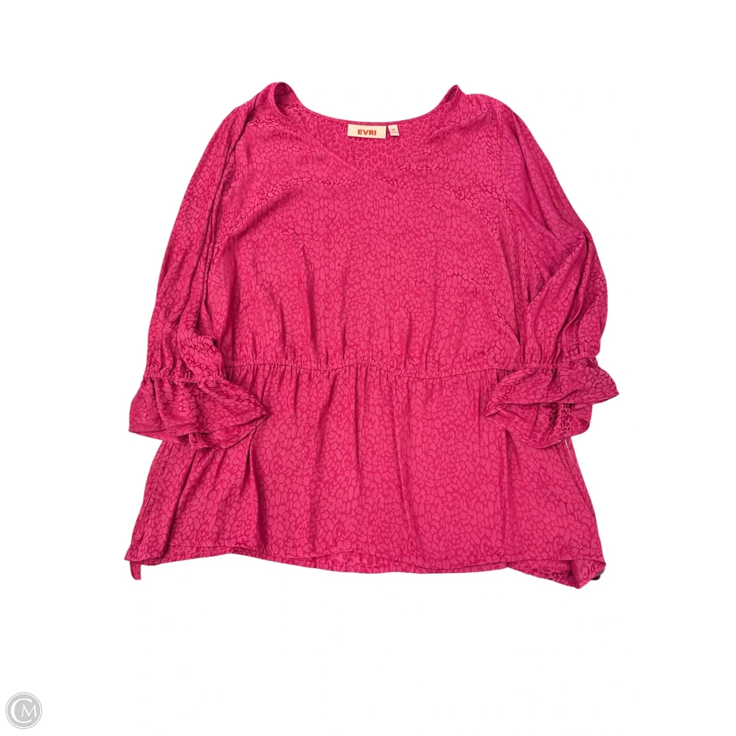 Top Long Sleeve By Evri In Pink, Size: 1x