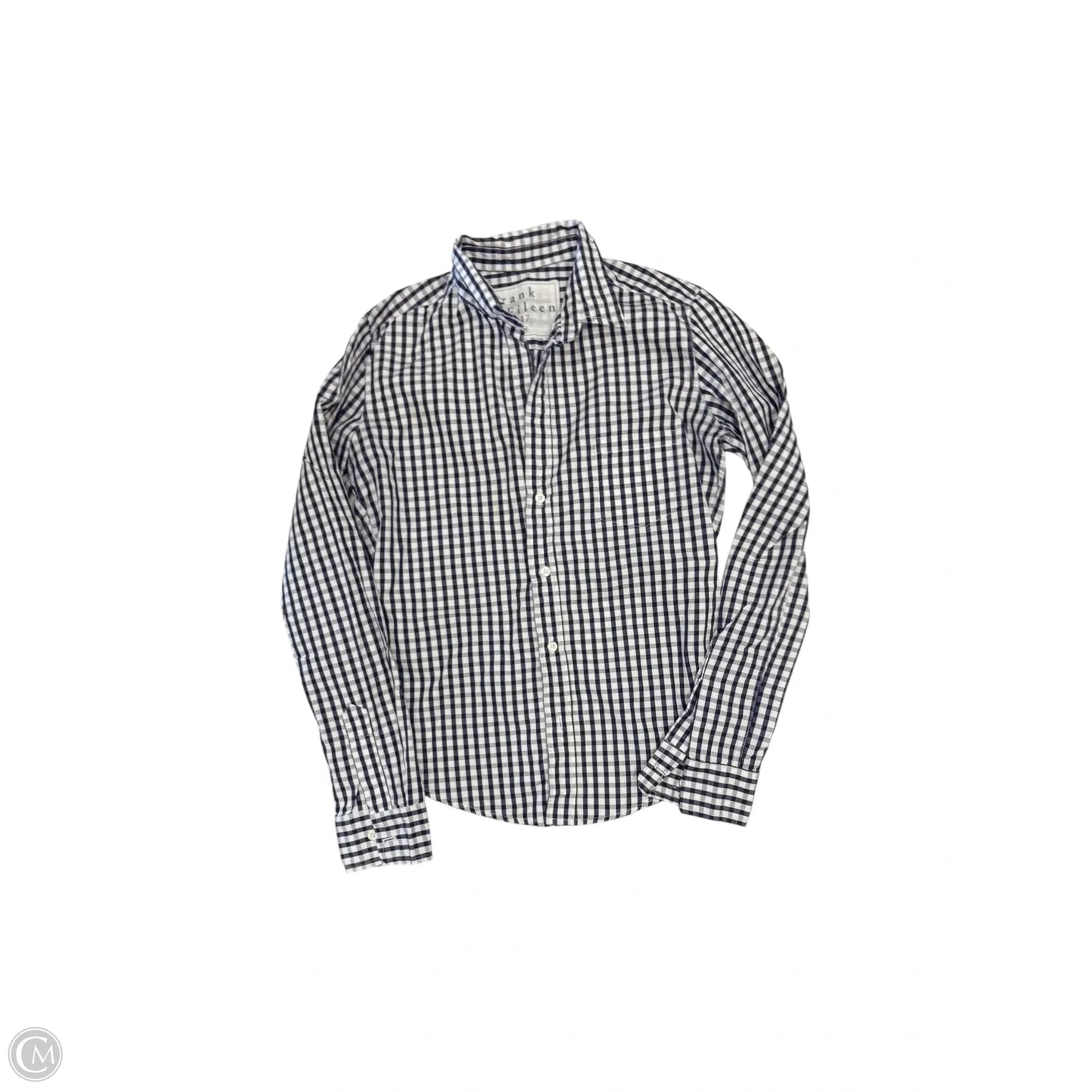 Top Long Sleeve By Frank And Eileen In Blue & White, Size: Xs
