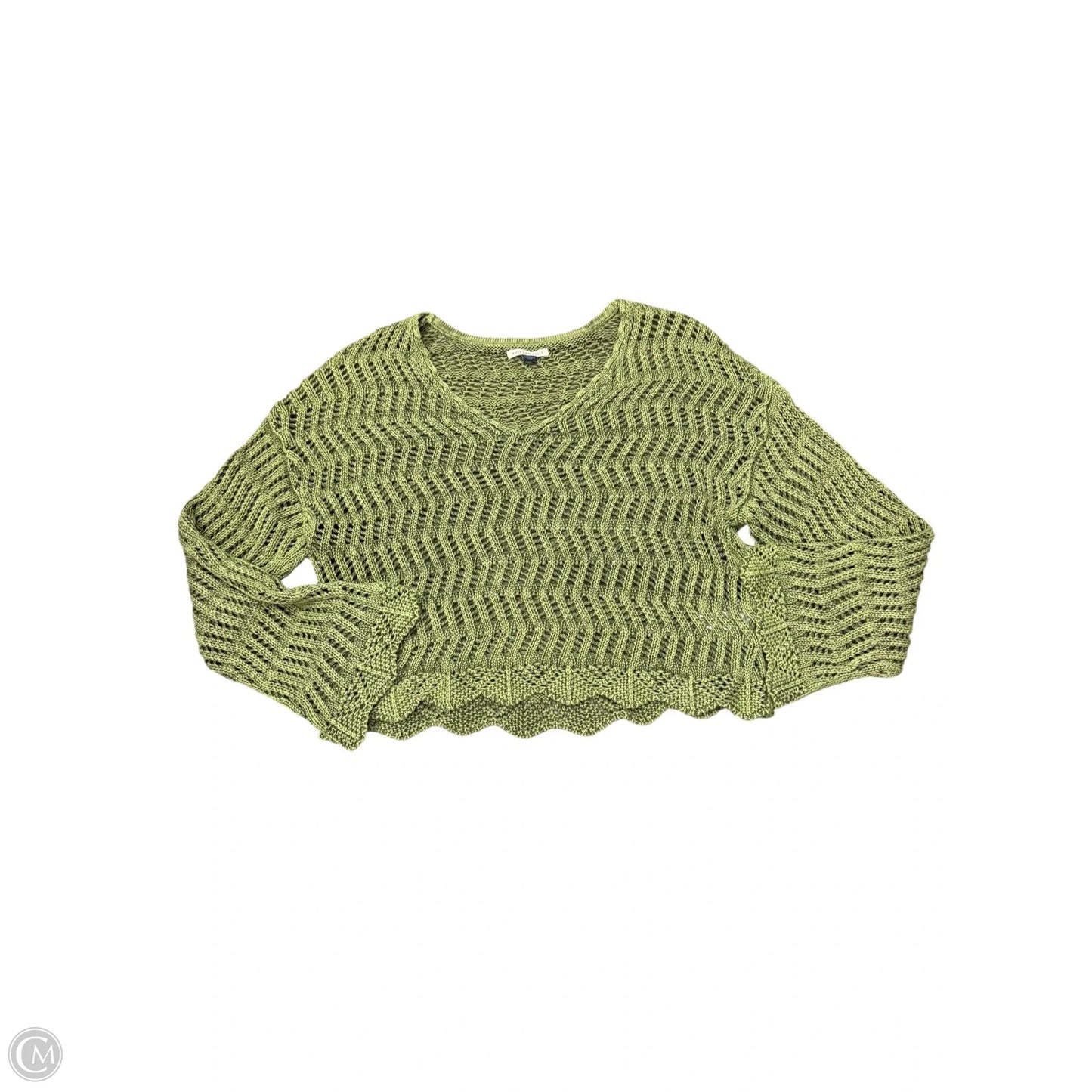 Sweater By American Eagle In Green, Size: L
