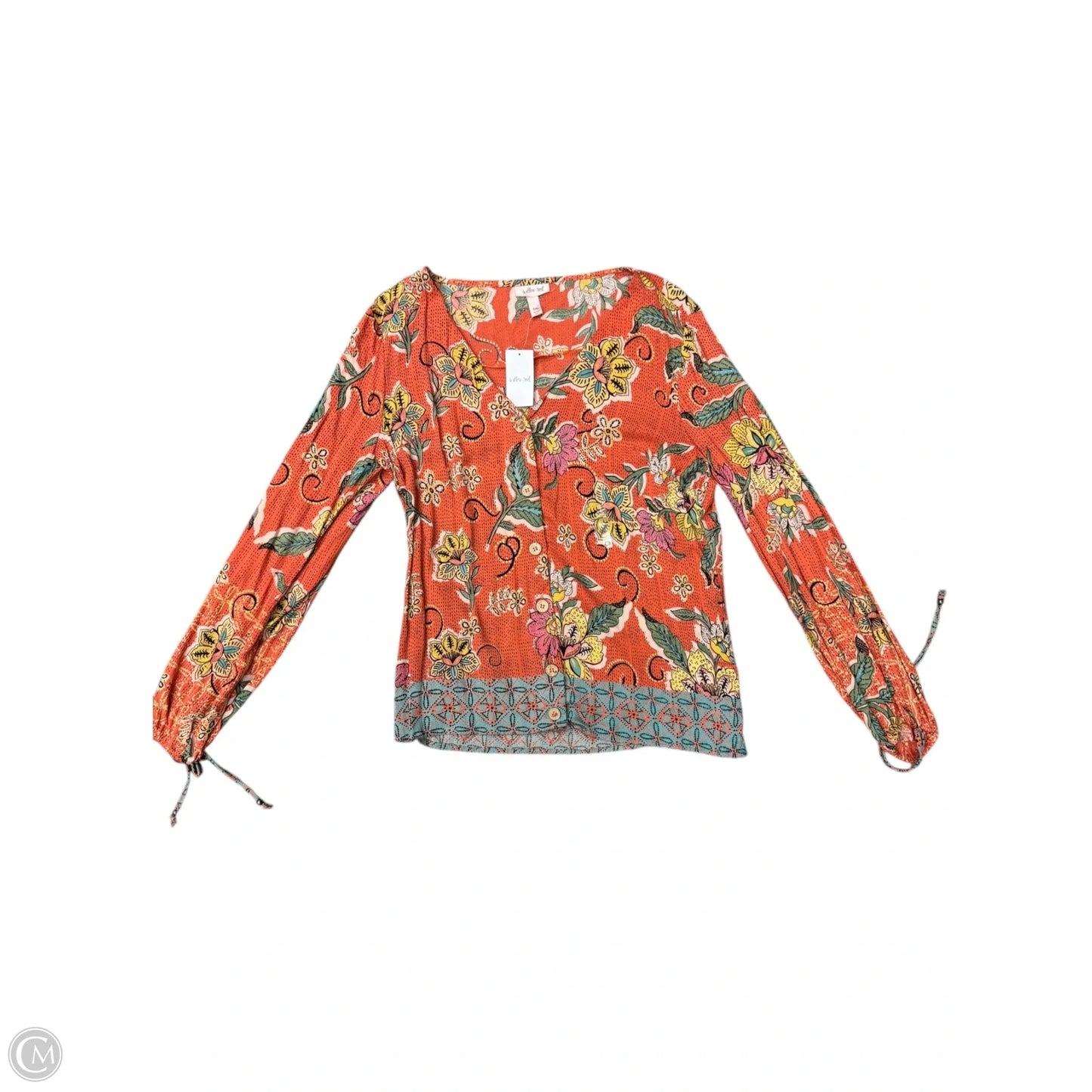 Top Long Sleeve By Clothes Mentor In Orange, Size: M