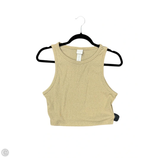 Top Sleeveless By H&m In Gold, Size: L
