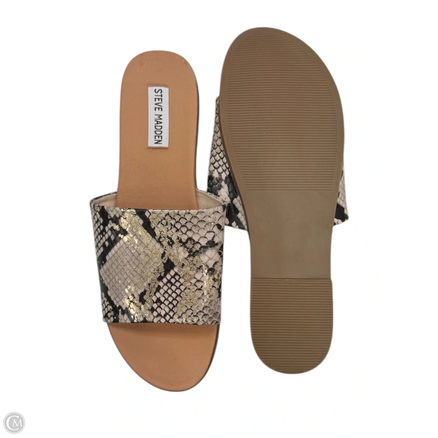 Sandals Flats By Steve Madden In Animal Print, Size: 9.5