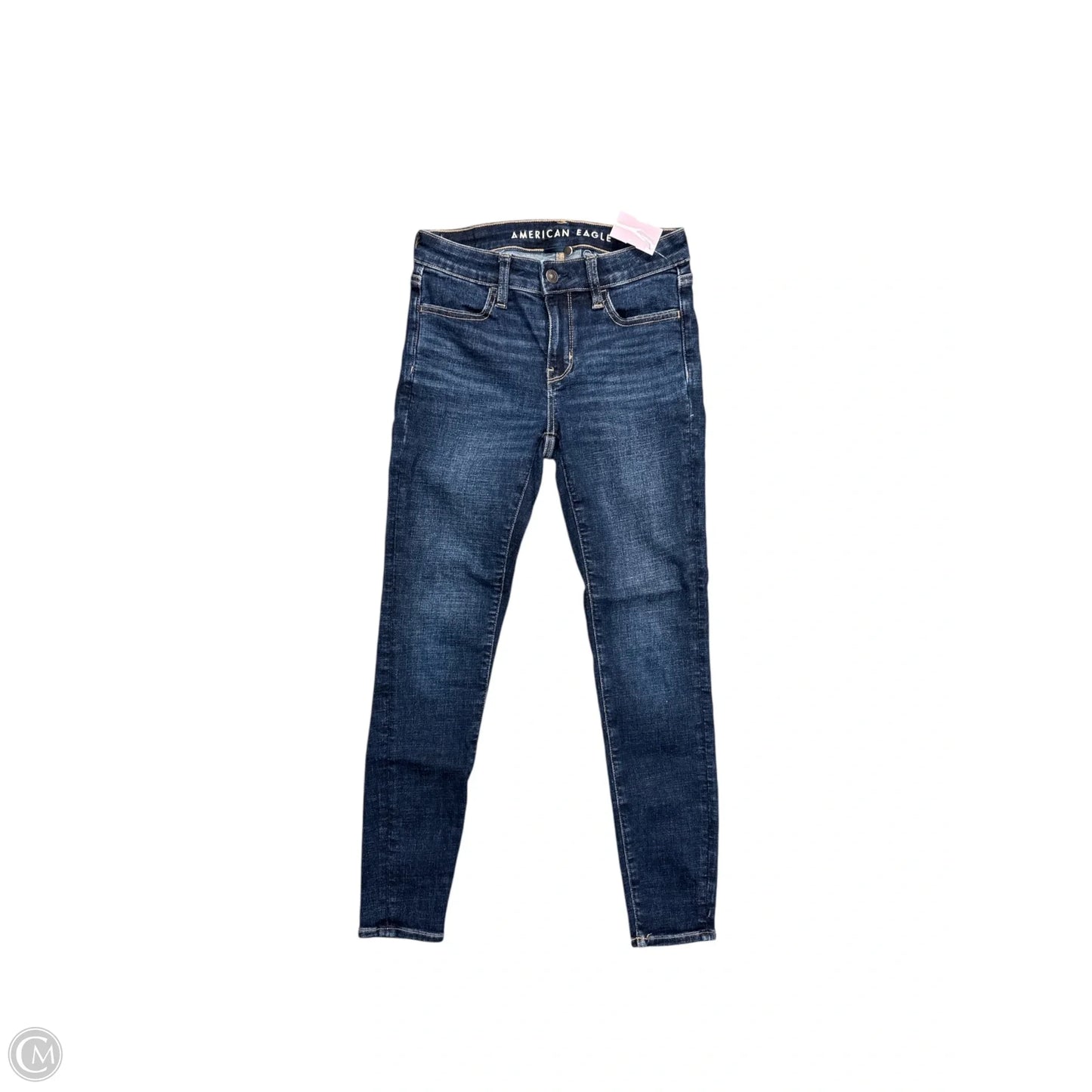 Jeans Straight By American Eagle In Blue Denim, Size: 0