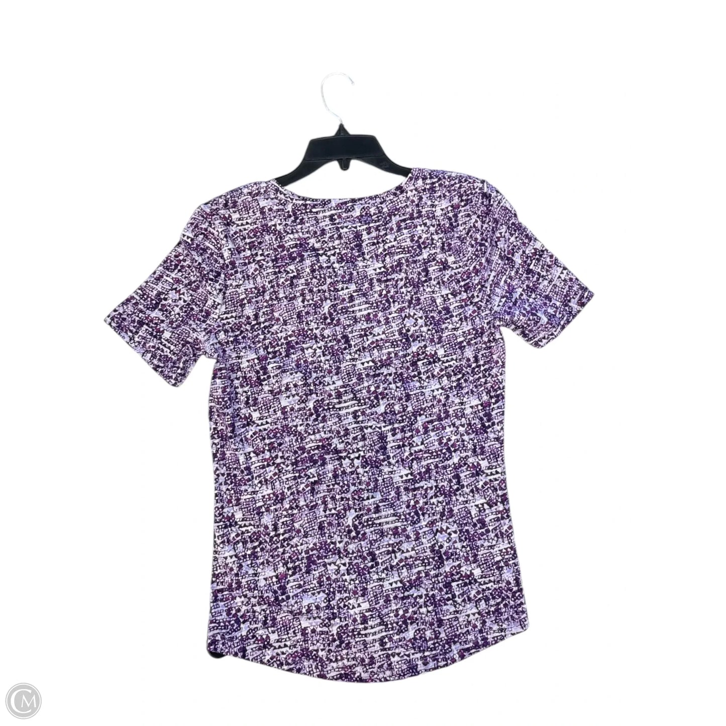 Top Short Sleeve By White House Black Market In Purple, Size: Xs