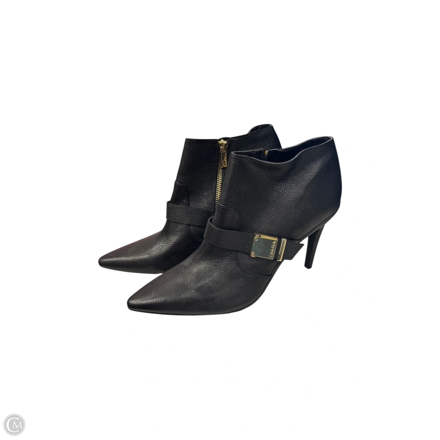 Boots Ankle Heels By Calvin Klein In Black, Size: 10