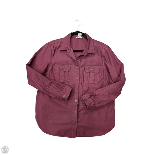 Top Long Sleeve By Duluth Trading In Maroon, Size: Xl