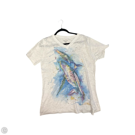 Top Short Sleeve By Clothes Mentor In White, Size: L