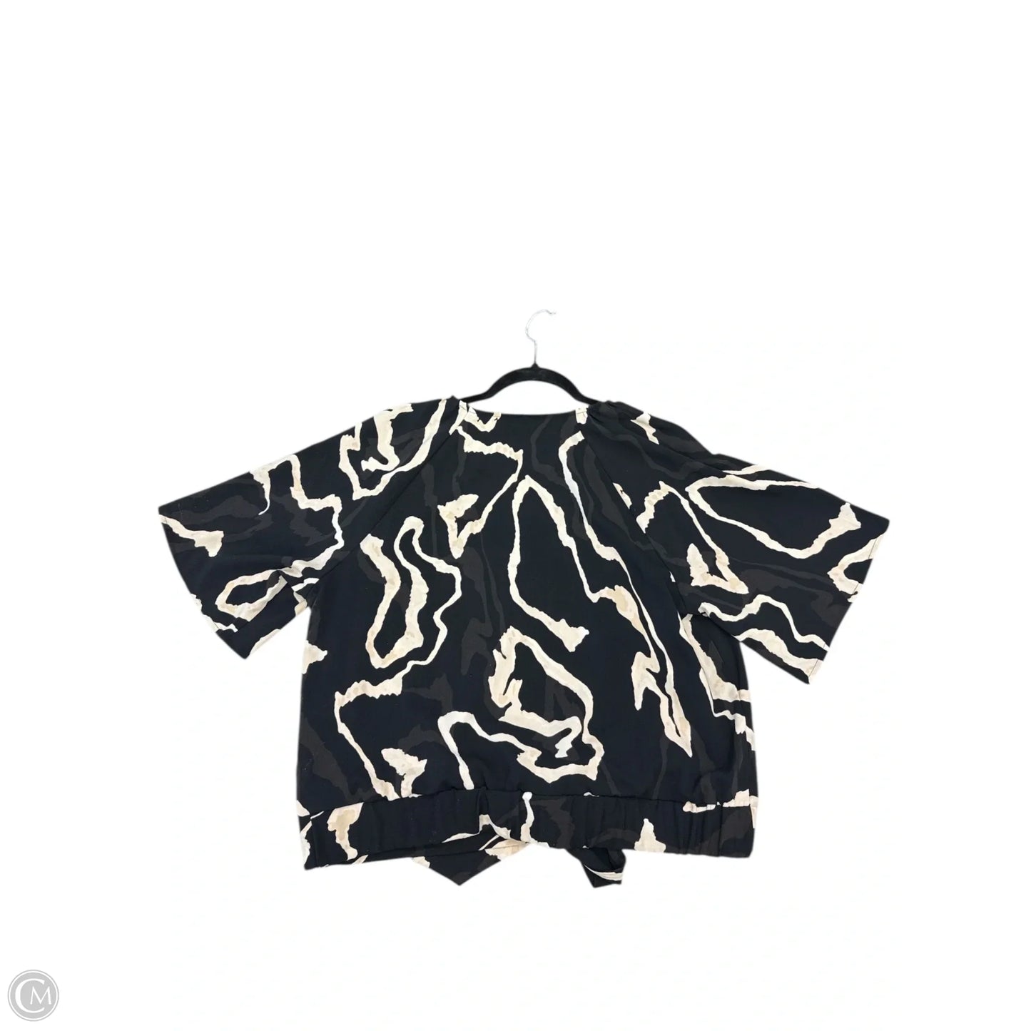 Top Short Sleeve By Nine West In Black, Size: L