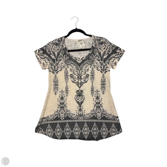 Top Short Sleeve By Vocal In Brown, Size: M