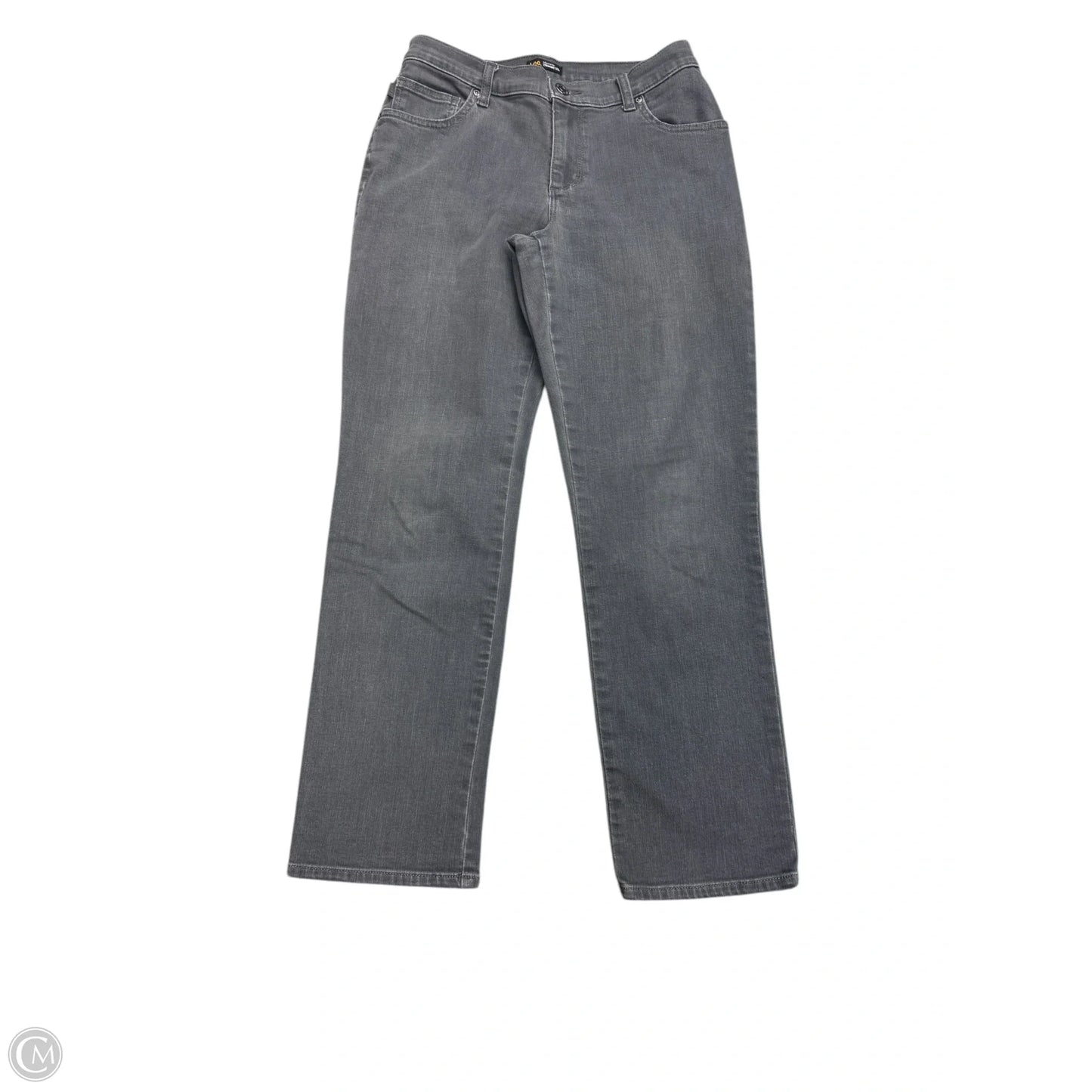 Jeans Straight By Lee In Grey Denim, Size: 8