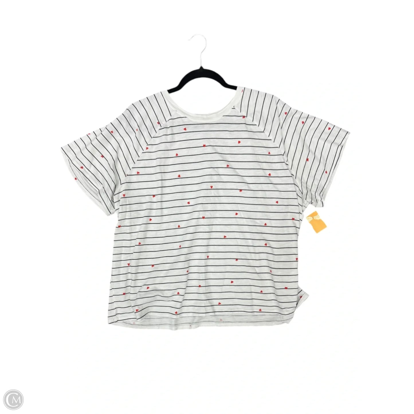 Top Short Sleeve By Clothes Mentor In White, Size: Xxl