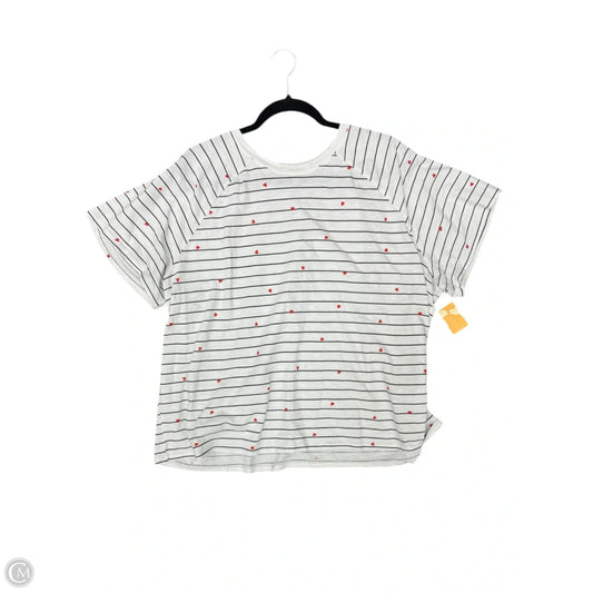 Top Short Sleeve By Clothes Mentor In White, Size: Xxl