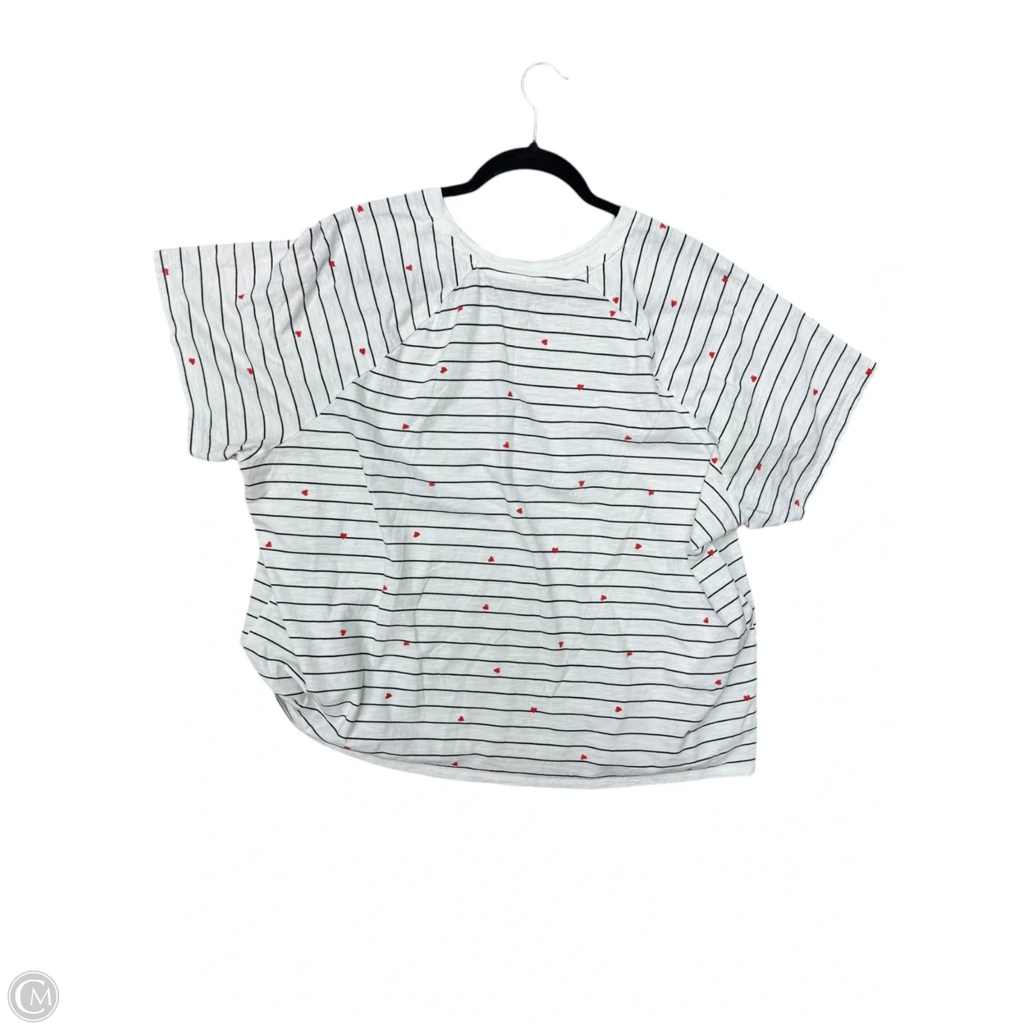 Top Short Sleeve By Clothes Mentor In White, Size: Xxl