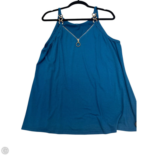 Top Sleeveless By Clothes Mentor In Teal, Size: 2x