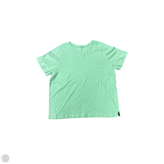 Top Short Sleeve By Cj Banks In Green, Size: 3x
