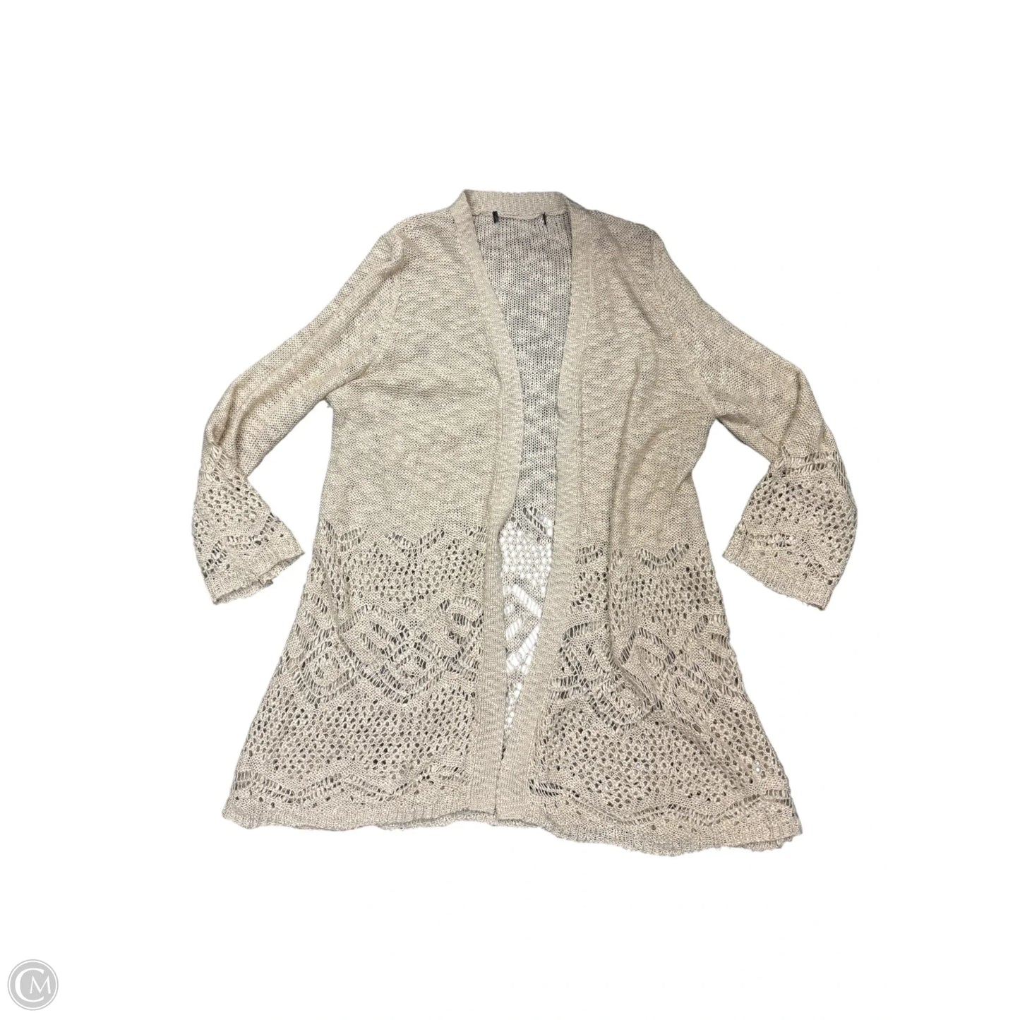 Cardigan By Clothes Mentor In Beige
