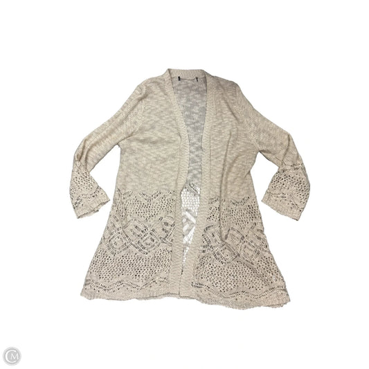 Cardigan By Clothes Mentor In Beige