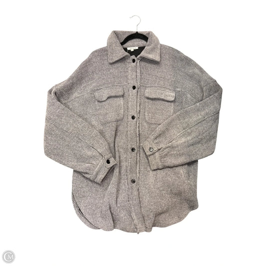 Jacket Shirt By White Birch In Grey, Size: Xl