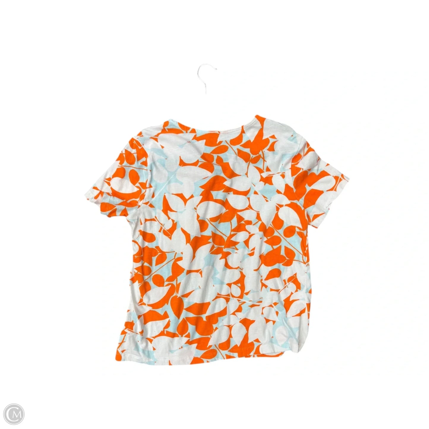 Top Short Sleeve By Coral Bay In Orange & White, Size: Lp