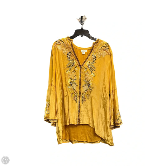 Blouse Long Sleeve By Sundance In Yellow, Size: Xl