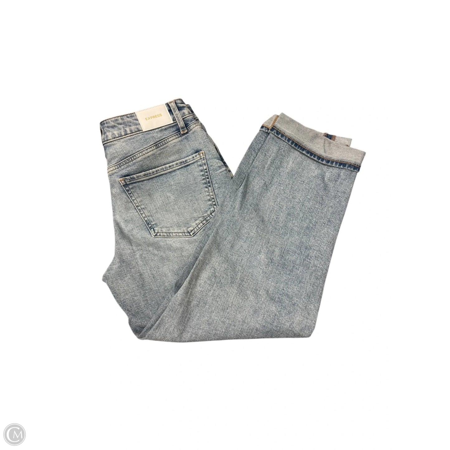 Jeans Boyfriend By Express In Blue Denim, Size: 0
