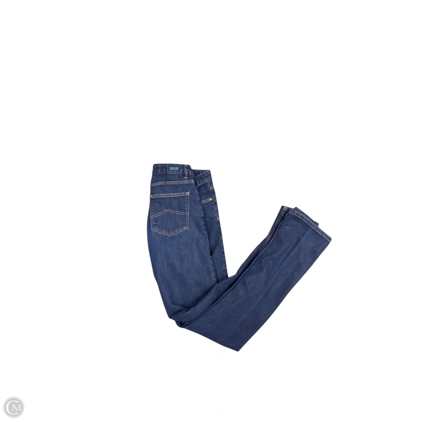 Jeans Skinny By Patagonia In Blue Red & White, Size: 4