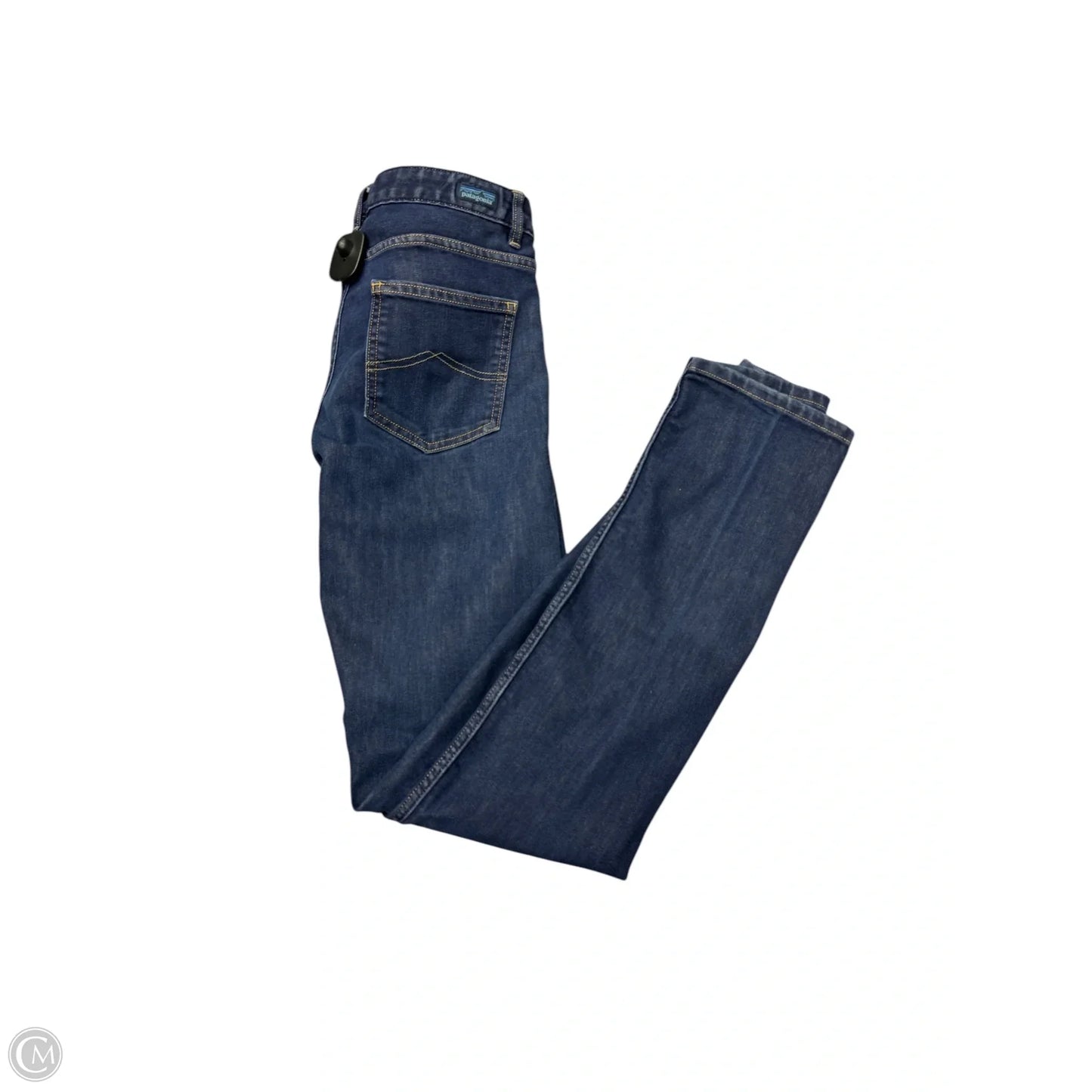 Jeans Skinny By Patagonia In Blue Red & White, Size: 4