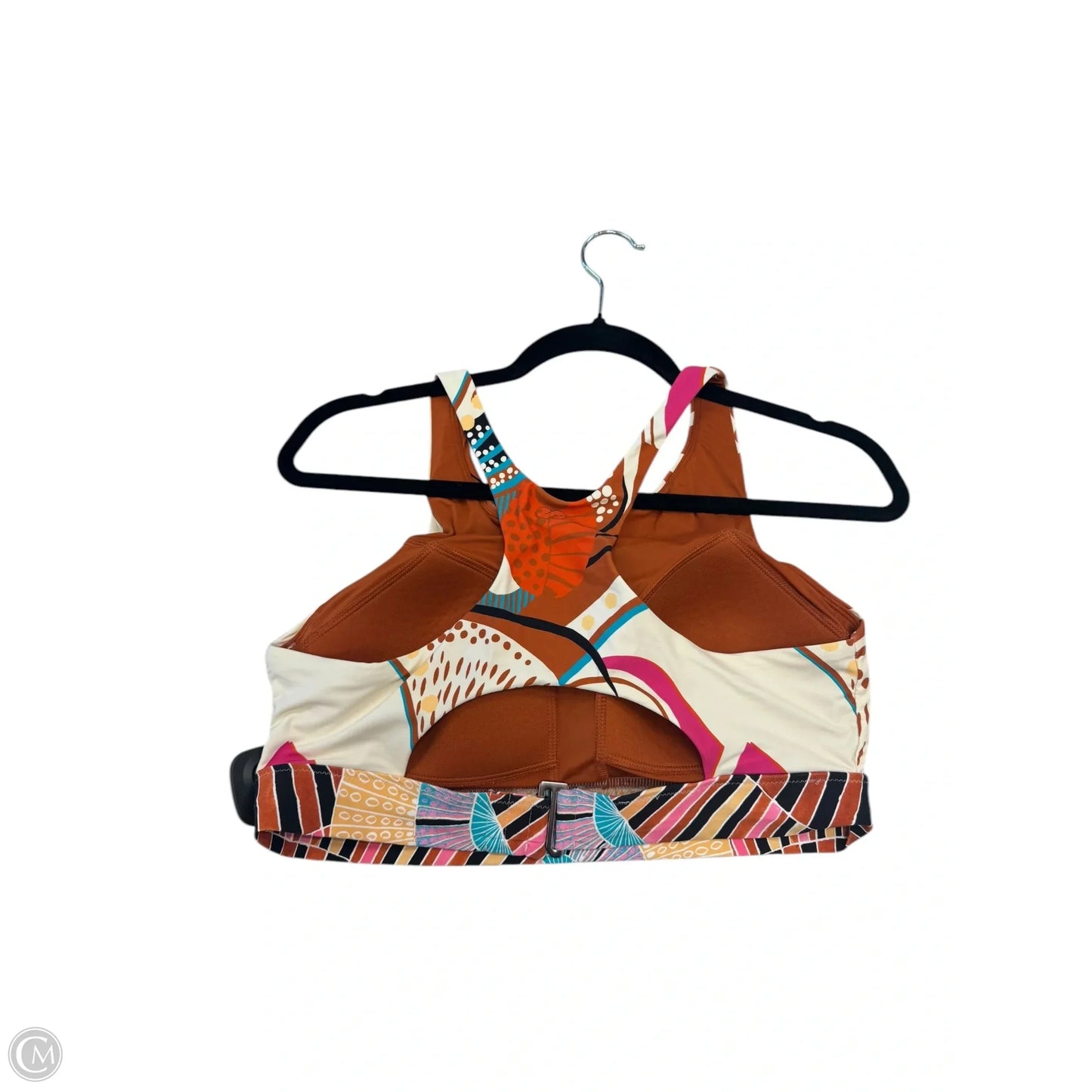 Athletic Bra By Calia In Cream & Orange, Size: L