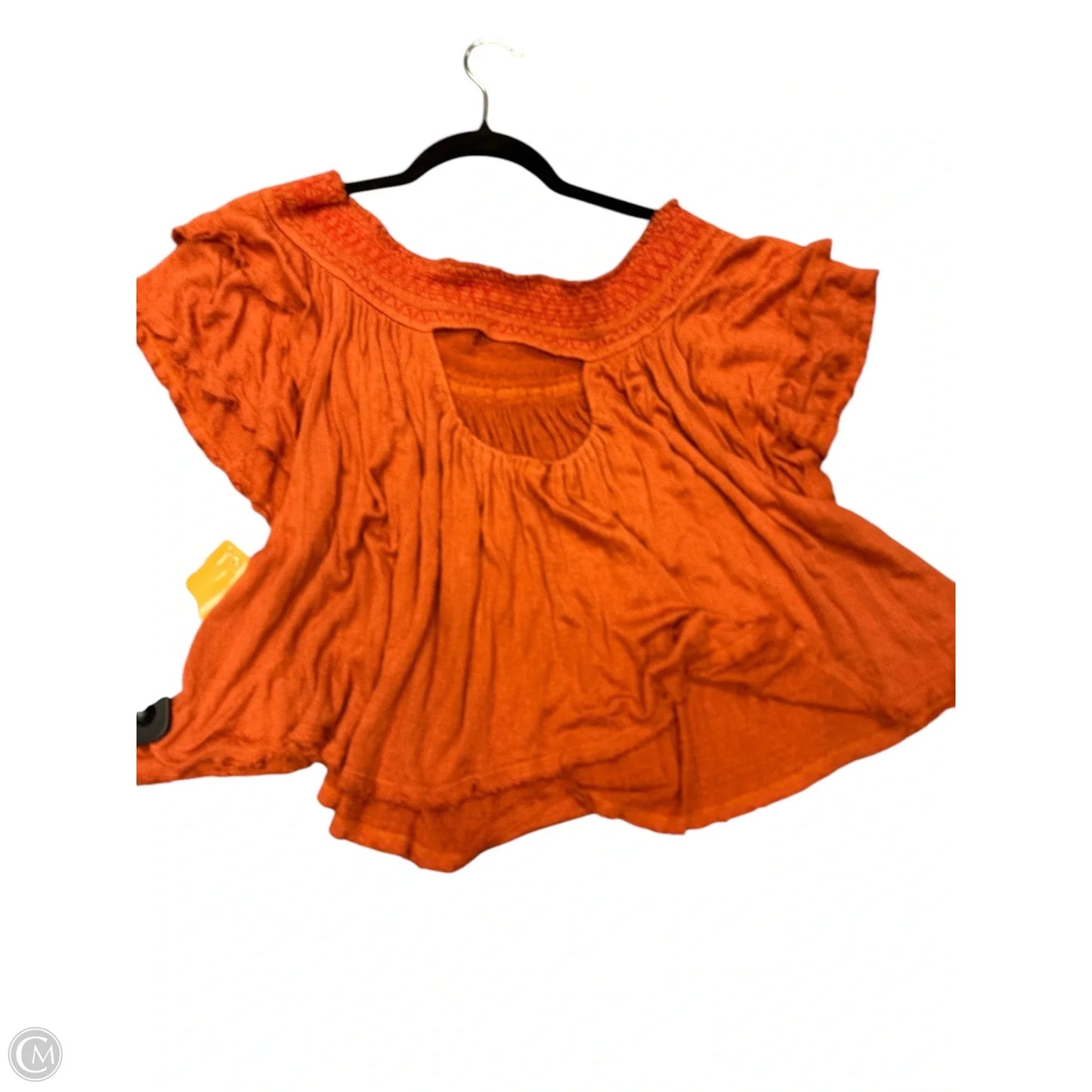 Top Short Sleeve By Free People In Orange, Size: L