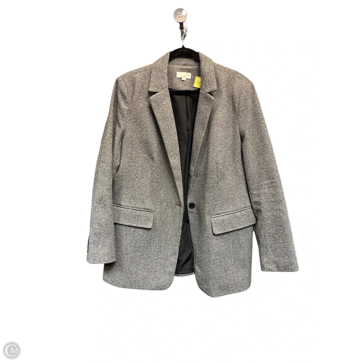 Blazer By Loft In Grey & White, Size: 18
