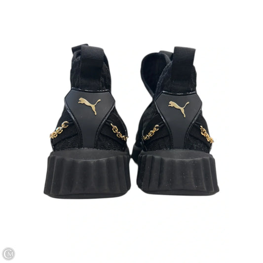 Shoes Athletic By Puma In Black & Gold, Size: 9