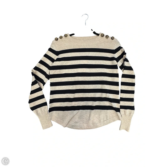 Top Long Sleeve By Liz Claiborne In Black & Cream, Size: Xs