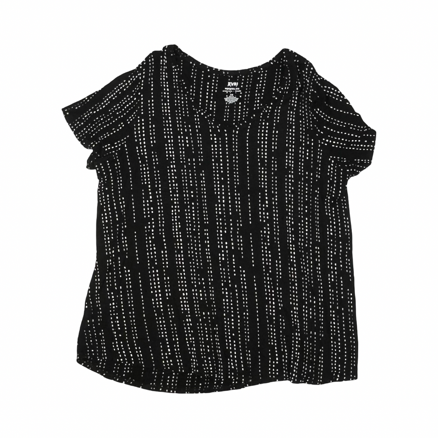 Top Ss By Evri In Black & White, Size:1X