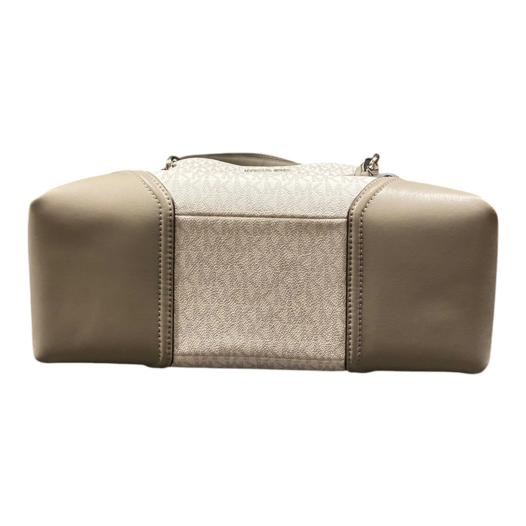 Handbag Designer By Michael Kors In Grey & White, Size:Medium