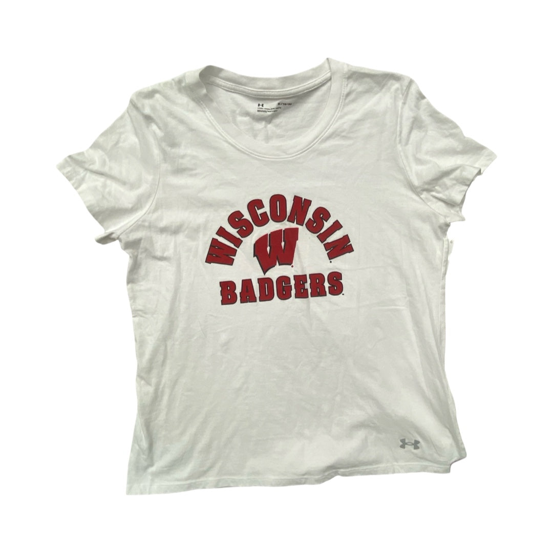 Athletic Top Ss By Under Armour In White, Size:Xl
