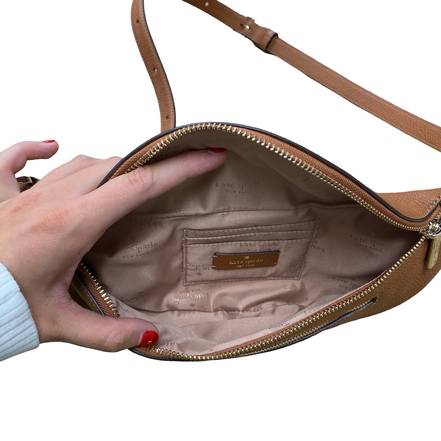 Handbag Designer By Kate Spade In Brown, Size:Medium