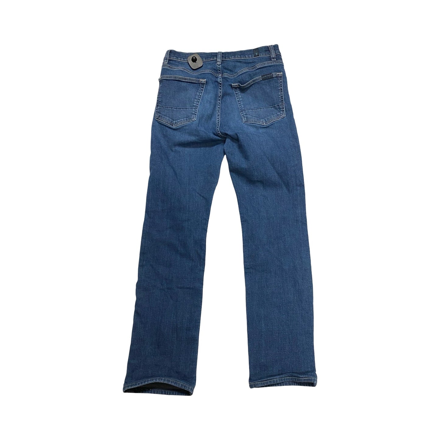 Jeans Straight By 7 For All Mankind In Blue Denim, Size:6
