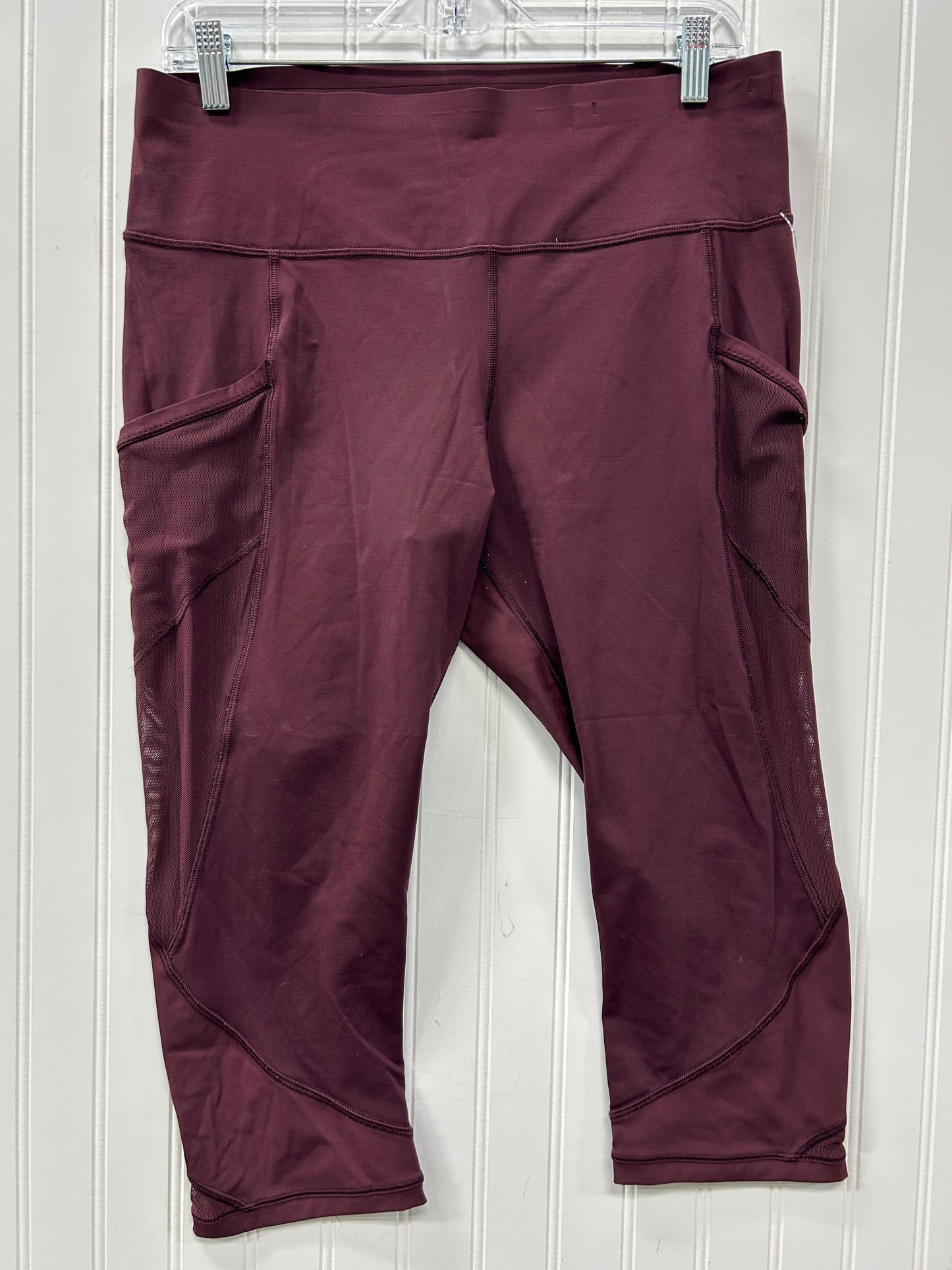 Athletic Leggings Capris By Lululemon In Purple, Size:12