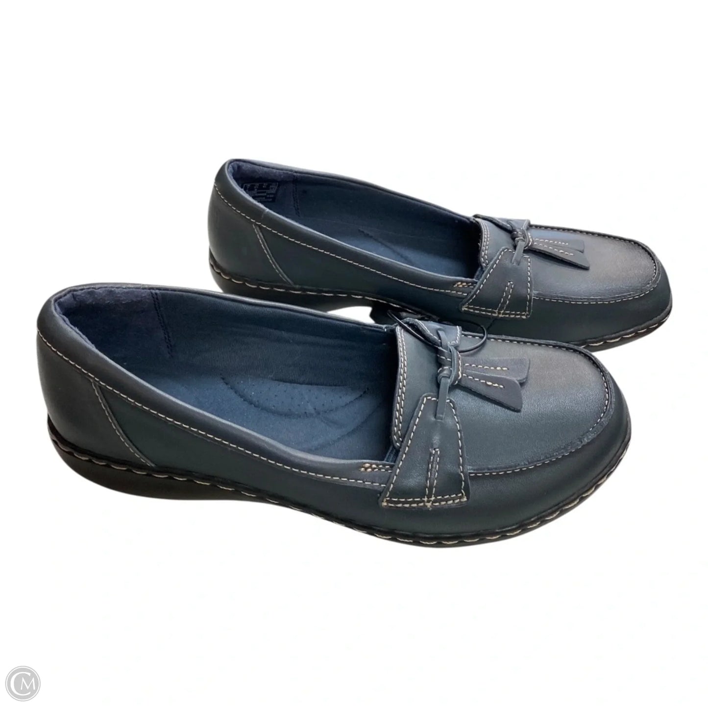 Shoes Flats By Clarks In Navy, Size: 9.5
