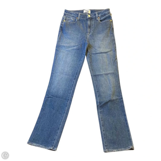 Jeans Straight By Paige In Blue Denim, Size: 4