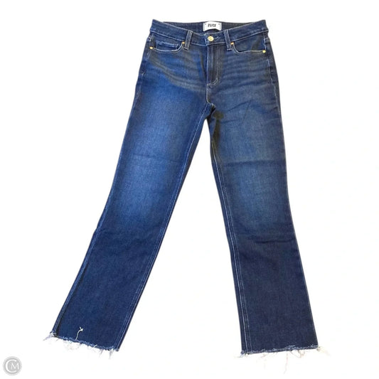 Jeans Straight By Paige In Blue Denim, Size: 4
