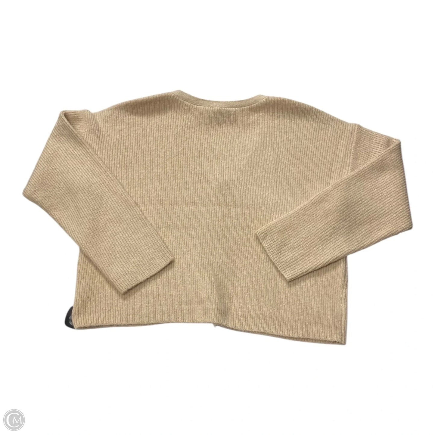 Sweater Cardigan By Ann Taylor In Tan, Size: M