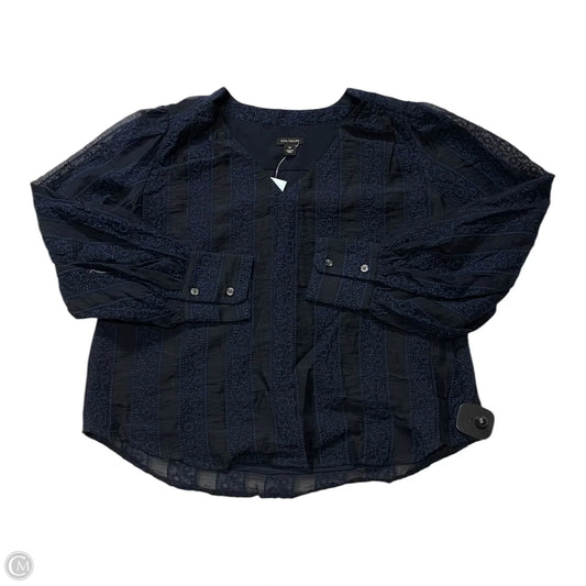 Top Long Sleeve By Ann Taylor In Navy, Size: Sp
