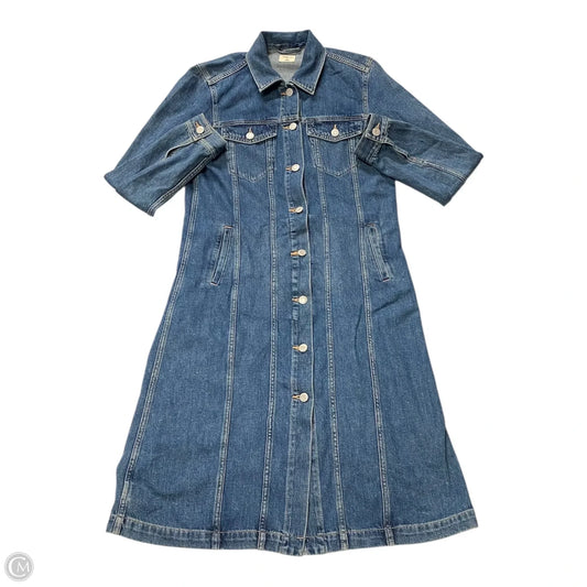Dress Casual Midi By Gap In Blue Denim, Size: S