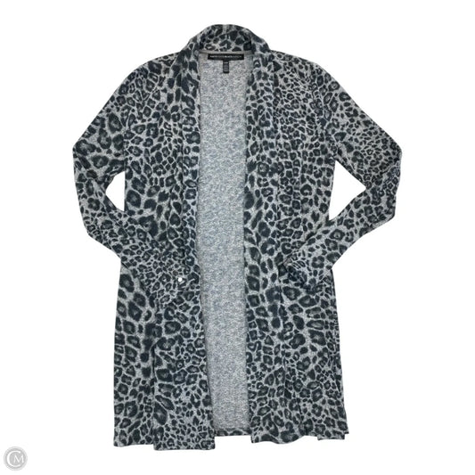 Sweater Cardigan By White House Black Market In Animal Print, Size: Xxs