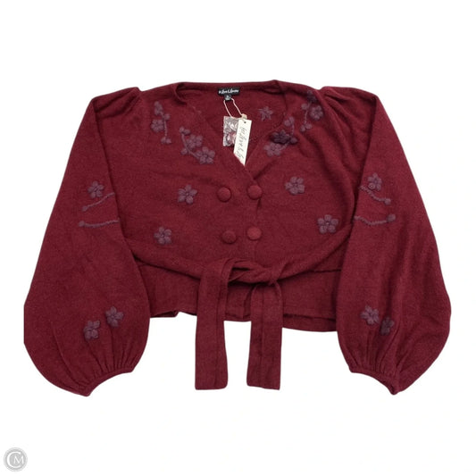 Sweater Cardigan By For Love & Lemons In Red, Size: Xl